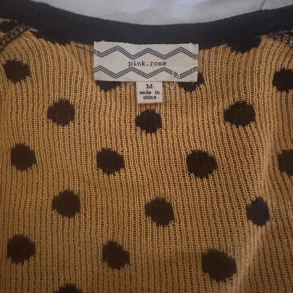 Pink Rose Black and Yellow Striped Cardigan - Picture 5 of 7